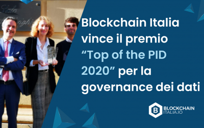 Blockchain Italia vince il premio “Top of the PID 2020” per la governance dei dati